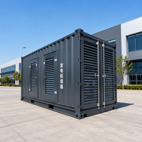 Enceinte acoustique pour groupe électrogène et coffret vide pour générateur, construit comme un conteneur sur mesure en acier corten résistant aux intempéries