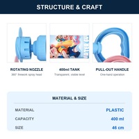 Canon à eau rotatif en forme de feu d'artifice, pistolet à eau télescopique extractible 400 ml 46 cm, jouet de plage et de piscine en plastique, vente en gros OEM ODM