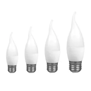 Lâmpada led e27e14, tamanho, buca parafuso 5w7w, bolha afiada, bolha, lustre de cristal, para economia de energia