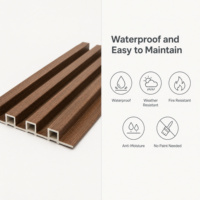 Panel Dinding PVC WPC Tahan Air Motif Kayu untuk Dinding Kamar Tidur dan Dekorasi Rumah