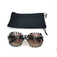 Étui de lunettes de soleil en Nylon coloré à Double ficelle, sac de lunettes de soleil multifonction à carreaux doux