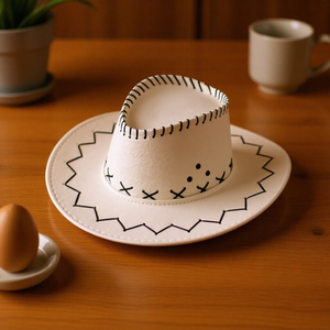 Elegante Sombrero de Vaquero con Protección Solar, Gorra de Cosplay para Fiesta de Navidad, Sombrero Vintage para Acampar, Pescar, Montañismo, Vacaciones, Regalos de Año Nuevo - Product Image 2