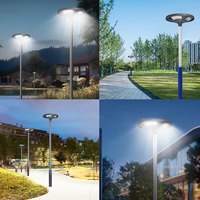 KCD LED alimenté par cellule DC Landscape Deck Design moderne novateur lumière solaire de jardin UFO industriel LED lampadaire solaire