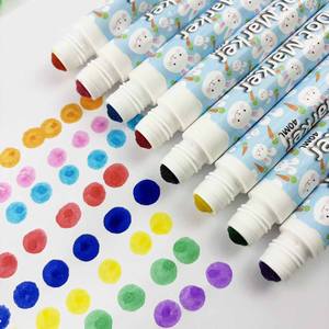 KHY Marqueurs à points lavables non toxiques 12 couleurs pour <span class=keywords><strong>bingo</strong></span>, DIY, art éducatif pour enfants, marqueurs à points pour la peinture - Product Image 2