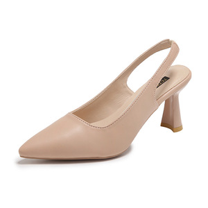 2026 Summer New <b>Closed</b> <b>Toe</b> Backless Heels for Women, French Pointed <b>Toe</b> One Buckle Strap Fashion High Heel Sandals - Product Image 4