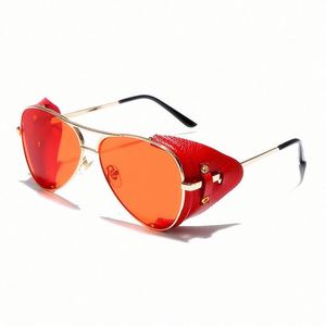 Nouveautés 2021 : Lunettes de soleil tendance UV400 en forme d'eau, petites lunettes métalliques, lunettes steampunk pour femmes - Product Image 1