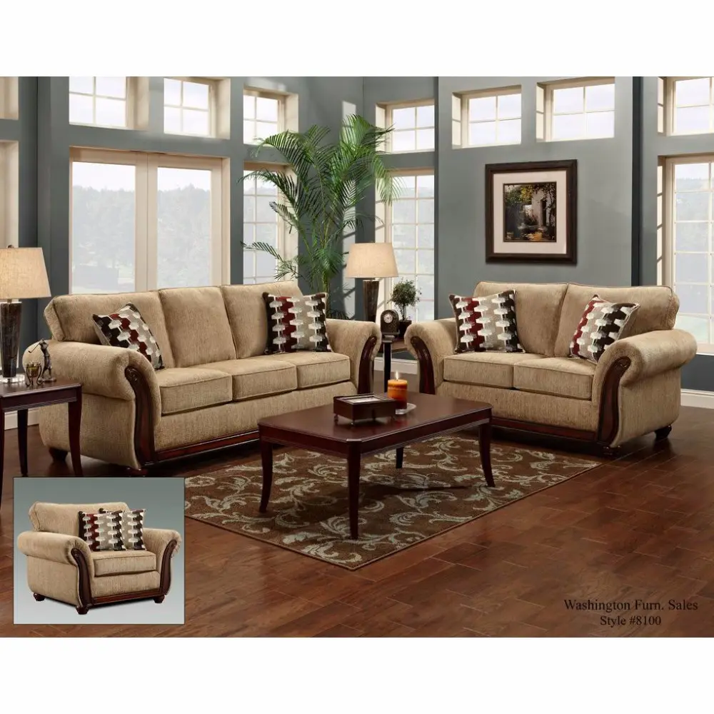 Modernes Design Gute Qualität Stoff Couch Möbel Old Fashion Büromöbel Sofa Set