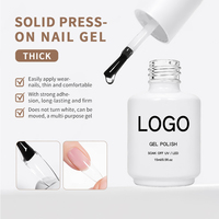 Colle à ongles solide épaisse non toxique sans HEMA, sans TPO, sans TMPTA, adhésif puissant pour ongles à presser, gel UV, gel souple