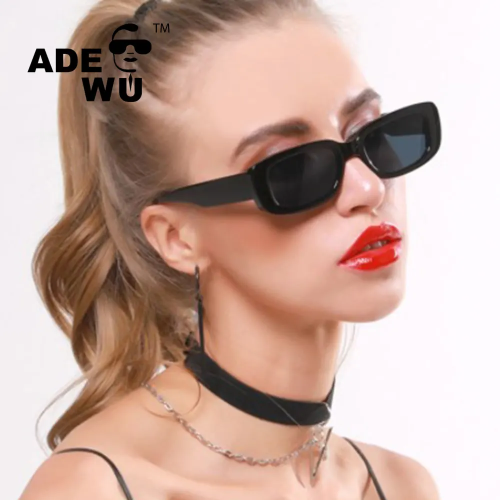 ADE WU STY77087H Small Rectangle Sunglasses Women Vintage Brand Designer Square Sun Glasses 2021 Shades Female UV400