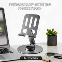 Support de téléphone portable pliable moderne et écologique en alliage d'aluminium, rotatif à 360 degrés, pour lit, table, tablette, universel