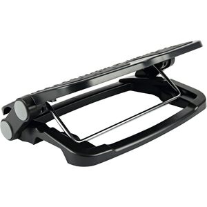 Repose-pieds ergonomique Alera ALE noir, rembourré et confortable, 14 po x 19,5/8 po x 3 3/4 à 7 1/2 po, en plastique durable - Product Image 2
