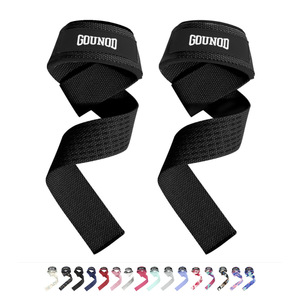 Sangles de musculation en gros, 1 paire, sangles de poignet antidérapantes en silicone pour l'entraînement de force, support pour les soulevés de terre - Product Image 2