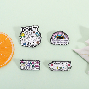 Tìm kiếm sự tiến bộ không hoàn hảo men Pin motivational Quote Trâm ve áo huy hiệu trang sức quà tặng cho bạn bè người hâm mộ - Product Image 2