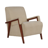 Chaise longue en bois de haute qualité en gros, cadre en bois, tissu doux, salon, chambre à coucher, hôtel, appartement, meubles