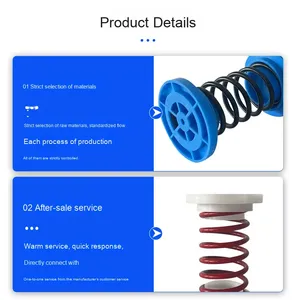 Ressort hélicoïdal industriel pour sol de gymnastique, en acier inoxydable, 5,3 mm, 115 mm de long, rouge, en stock, ressort PB, capacité de charge de 90 lb - Product Image 6