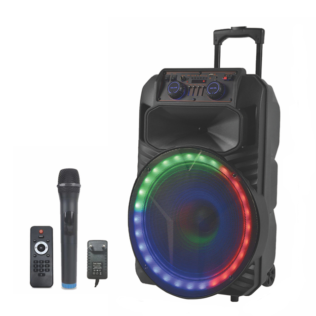 15 Inches Karaoke Portable Blue-tooth Speaker with Party Lights and Microphone
