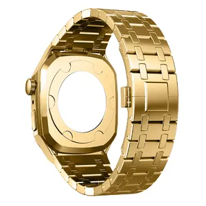 45mm lüks 316L paslanmaz çelik saat kayışı Titan Ium saat kayışı Apple Watch için 8 7 6 5 4 3 2 1 SE Ultra