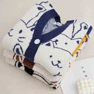 FOXA <b>Cat</b> Knit <b>Cardigan</b> Women Oversized Chunky Button Down Autumn Casual Kawaii Sweater With Cartoon Print Anti Pilling - Product Image 5