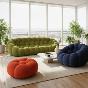 Divano Letto Modulare <span class=keywords><strong>Blu</strong></span> Convertibile Senza Struttura, Moderno, in Tessuto, Pieghevole, Reclinabile, Compresso per Hotel - Product Image 4