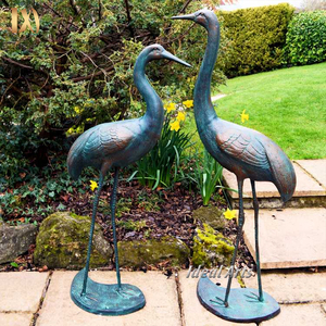 Offres Spéciales extérieur jardin décor moderne Style héron <span class=keywords><strong>grue</strong></span> métal animaux Statue - Product Image 4