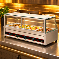 Chauffe-Plats Électrique Bain-Marie Professionnel en Acier Inoxydable pour Buffet, Cuisine et Traiteur