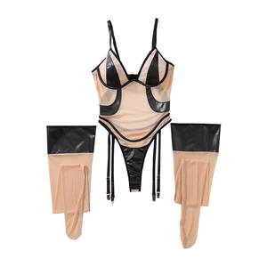 Lingerie sensuelle sous-vêtements transparents sans couture soutien-gorge transparent ensemble de <span class=keywords><strong>porte</strong></span>-jarretelles sexy ensembles nus non censurés Lingerie Donna - Product Image 5