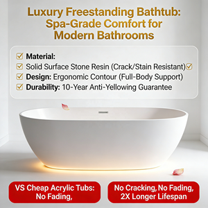 <span class=keywords><strong>Vasca</strong></span> <span class=keywords><strong>da</strong></span> Bagno Freestanding per Adulti, <span class=keywords><strong>Vasca</strong></span> Idromassaggio Portatile, <span class=keywords><strong>Vasca</strong></span> <span class=keywords><strong>in</strong></span> Acrilico Autoportante per Bagno - Product Image 5