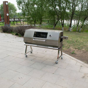 Outdoor <strong>Dual</strong> <strong>Fuel</strong> Hooded Gasgrill Propano and Charcoal Lamb Pig Spit Rotisserie Parrilla Electrica <strong>Barbecue</strong> Gaz Gas Griller - Product Image 5