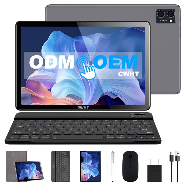 Factory OEM Android 15 Tablet PC 10 Inch 16GB+128GB WiFi with Keyboard Touch Screen Digital Drawing Learning Office Tablet
