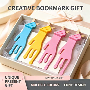 Marque-page créatif en forme de bâtonnet de crème glacée imprimé en 3D, en PLA coloré, support de livre de bureau pour la maison et le bureau - Product Image 5