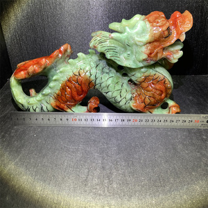 Bán buôn Đánh Bóng Thân thiện với môi đá quý rồng khắc xiuyan ngọc bích và shanhuang jasper cho trang trí nội thất và quà tặng - Product Image 4