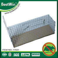 Piège à souris à capture vivante en cage, en treillis métallique galvanisé, avec porte à ressort pour le contrôle des rongeurs à la maison, au jardin et à la ferme