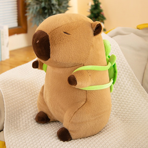 Serie Capibara: Peluche de Gran Tamaño Súper Suave, Muñeco de Peluche de Capibara de Dibujos Animados Lindo y Popular, Almohada de Capibara, Muñeco de Peluche para Abrazar, Muñeco de Peluche con Mochila de Flores, Venta al por Mayor - Product Image 6