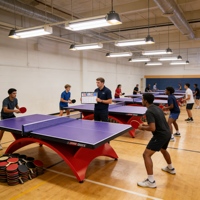 Table de ping-pong d'extérieur sur mesure en gros, table de tennis de table 25 mm approuvée ITTF, HDF haute élasticité pour les matchs professionnels