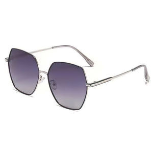 <span class=keywords><strong>Bettega</strong></span> femmes grand polygone lunettes de soleil rétro dégradé lentille UV400 Protection or alliage cadre rétro rue Photo océan lentille - Product Image 6