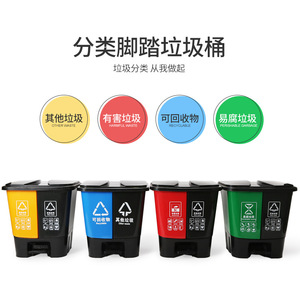 Contenedor de Basura de Doble Compartimento con Pedal y Tapa, Separación de Residuos Secos y Húmedos, Contenedor de Almacenamiento Doméstico para Uso en Interiores y Exteriores - Product Image 5