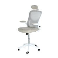 Vente à chaud de chaise d'ordinateur de coussin doux de soutien de bois de fantaisie chaise de meubles de bureau à domicile de cadre blanc avec l'appui-tête