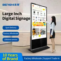 100 "86" 65 "55 Inch Indoor Lcd Interactieve/Ir Touch Digital Signage Frame Reclame Screen Displays totem Kiosk Touch Screen
