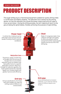 Hot mạnh mẽ 2-40tons nhỏ nhỏ máy xúc file đính kèm thủy lực Trái Đất với mặt đất Trái Đất khoan khoan Digger đất khoan ổ đĩa - Product Image 2