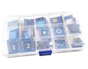 Carte de développement RUIST Mini D1 PRO <span class=keywords><strong>Wifi</strong></span> <span class=keywords><strong>ESP8266</strong></span>, kit d'apprentissage de 15 pièces, compatible avec NodeMcu Lua V1.1.0i - Product Image 1