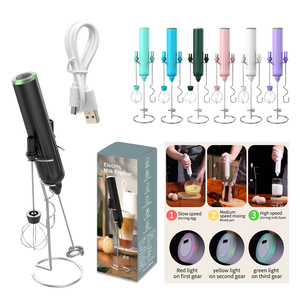 เครื่องตีฟองนมแบบพกพา USB สแตนเลส ปรับแต่งได้ตามต้องการ 3 ระดับความเร็ว เสียงเบา ใช้งานง่าย ทำฟองนมและช็อกโกแลตได้อย่างรวดเร็ว - Product Image 1