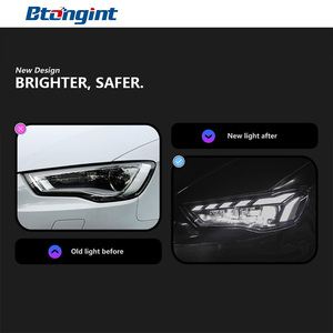 อุปกรณ์ตกแต่งไฟหน้ารถ LED, เหมาะสำหรับระบบไฟรถยนต์ <span class=keywords><strong>Audi</strong></span> 13-16ชุดประกอบไฟหน้า A3โมเดล RS แบบดัดแปลง - Product Image 6