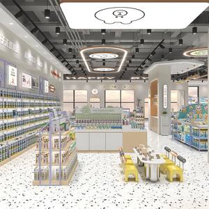 Aménagement et présentoirs personnalisés pour magasin <span class=keywords><strong>de</strong></span> vêtements pour bébés |   Étagères <span class=keywords><strong>de</strong></span> vente au détail modernes, <span class=keywords><strong>comptoir</strong></span> <span class=keywords><strong>de</strong></span> caisse et zone <span class=keywords><strong>de</strong></span> jeux interactive - Design d'intérieur - Product Image 5