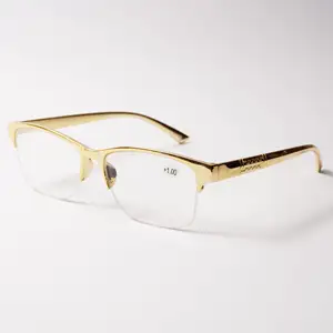 نظارات قراءة عالية الجودة باللون الذهبي والفضي للبيع بالجملة نظارات طول النظر الشيخوخي للرجال والنساء
