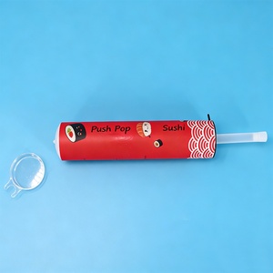 Tube en carton écologique et recyclable pour sushis, avec logo personnalisé, qualité alimentaire, conteneur à poussoir pour gâteaux et biscuits, emballage durable - Product Image 3