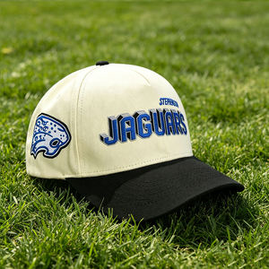 Casquette de baseball unisexe à 5 panneaux, bicolore, personnalisable, en coton de haute qualité, avec logo brodé exquis et visière incurvée - Product Image 2