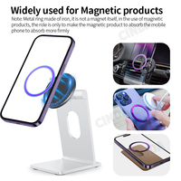 Pegatina de anillo magnético Premium Compatible con carga inalámbrica para iPhone para Samsung Otros teléfonos móviles Acceso de teléfono móvil Premium