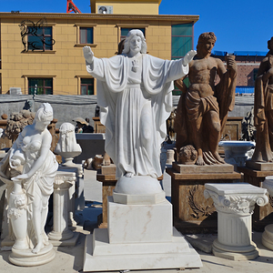 Estatua <span class=keywords><strong>de</strong></span> Bronce <span class=keywords><strong>de</strong></span> <span class=keywords><strong>Cristo</strong></span> Redentor Católica para Exteriores BLVE, Escultura <span class=keywords><strong>de</strong></span> Jesús <span class=keywords><strong>de</strong></span> Tamaño Real con Brazos Abiertos y Base <span class=keywords><strong>de</strong></span> Mármol - Product Image 6