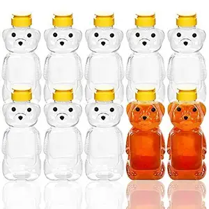 16 oz teddybär geformt klar kunststoff quetschen honig-glas soße kunststoffbehälter