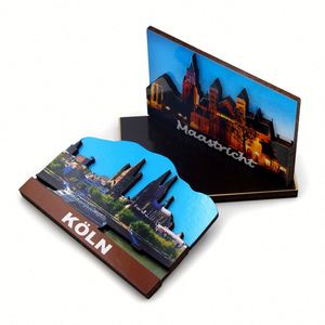 Autocollant de réfrigérateur personnalisé avec des villes américaines, souvenir photo personnalisé de San Francisco, aimants de réfrigérateur en papier époxy 3D personnalisés - Product Image 1
